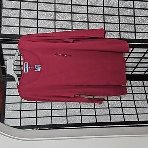 Karen Scott Maroon Top
